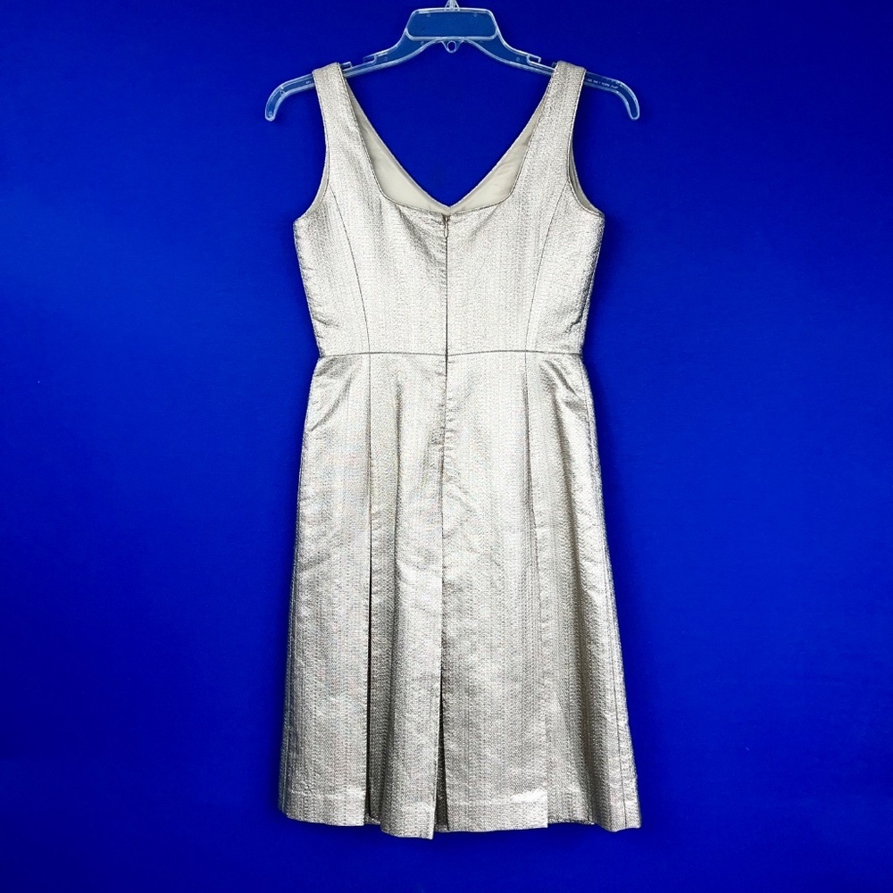 👗🔱|•LAFAYETTE 148 NEW YORK•| Lois Ceremonial Metallic Sleeveless A-Line Dr… - Picture 4 of 15